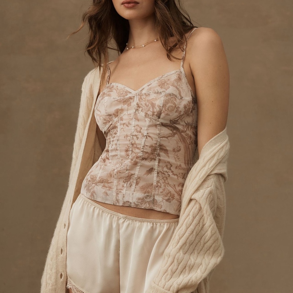 Pilcro brand from Anthropologie corset sheer tank!